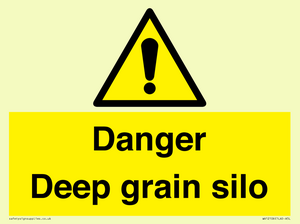 Danger Deep grain silo